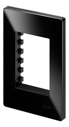 Imagem de Conjunto Placa 4x2 3 Postos Horiz Ebony C/sup Infiniti Plus