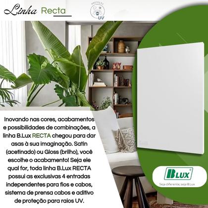 Imagem de Conjunto Placa Cega Com Suporte 4x2 Cor Branca - B.lux