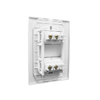 Imagem de Conjunto Placa Espelho 4x2 com 2 Interruptores Simples 10A 250V~ Vivaz Ilumi - 7818