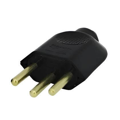 Imagem de Conjunto Plugue + Tomada 2P+T Preta 250V 10A Lumibras