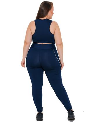 Imagem de Conjunto Plus Size Academia Top E Calça Sem Transparência