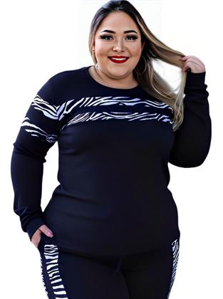 Imagem de Conjunto Plus Size Calça E Blusa Crepe Premium Feminino