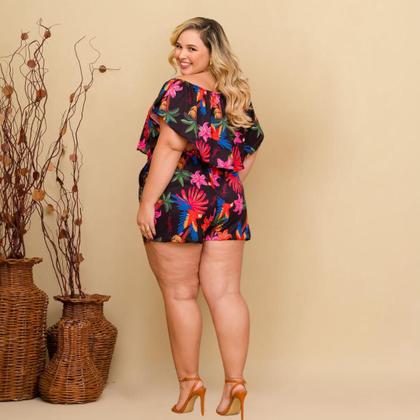 Imagem de Conjunto Plus Size Cropped Ciganinha + Short 0627