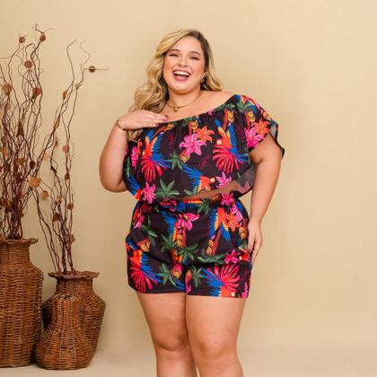 Imagem de Conjunto Plus Size Cropped Ciganinha + Short 0627