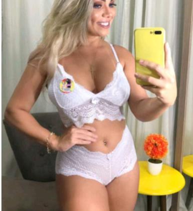 Imagem de Conjunto Plus Size De Renda Cropped + Calesson Plussize XGG