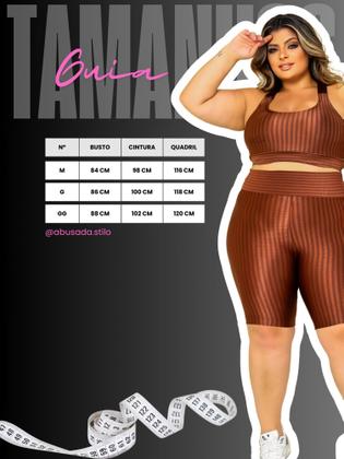 Imagem de Conjunto Plus Size Tecido Poliamida 3D Para Treino Funcional Short E Top Academia Fitness