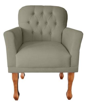 Imagem de Conjunto Poltrona + Apoio Para Pés Puff Para Recepção - Suede - Sv Decor