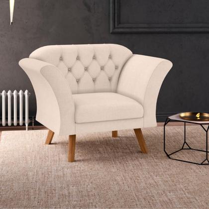 Imagem de Conjunto Poltrona Decorativa Roseira Linha Bege