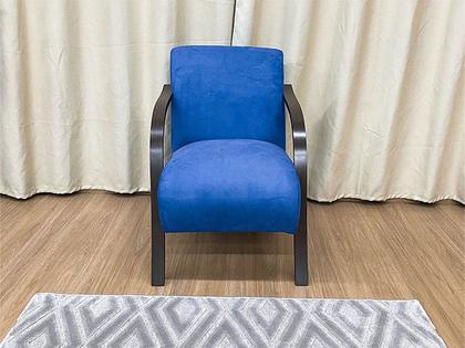 Conjunto Poltronas Braço Madeira Azul 410 México - Alpoim Imagem de Conjunto Poltronas Braço Madeira Azul 410 México