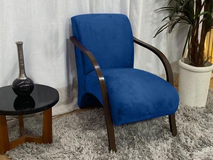 Imagem de Conjunto Poltronas Braço Madeira Azul 410 México
