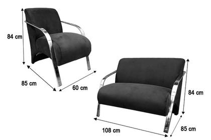 Conjunto Poltronas Braço Madeira Azul 410 México - Alpoim Imagem de Conjunto Poltronas Braço Madeira Azul 410 México