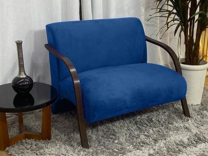 Imagem de Conjunto Poltronas Braço Madeira Azul 410 México