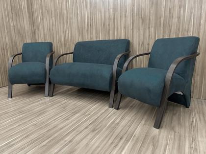 Conjunto Poltronas Braço Madeira Cinza 606 México - Alpoim Imagem de Conjunto Poltronas Braço Madeira Cinza 606 México
