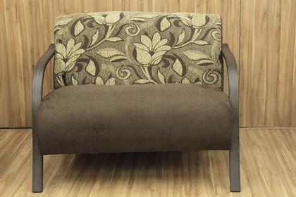 Imagem de Conjunto Poltronas Braço Madeira Marrom/Floral 603/425 México