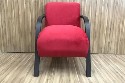 Conjunto Poltronas Braço Madeira Vermelho 608 México - Alpoim Imagem de Conjunto Poltronas Braço Madeira Vermelho 608 México