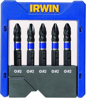Imagem de Conjunto Pontas Power Bit Impact 5 Peças PH2 1865325 Irwin Unica