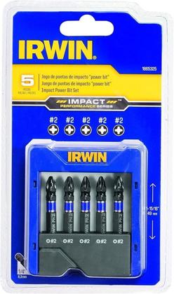 Imagem de Conjunto Pontas Power Bit Impact 5 Peças PH2 1865325 Irwin Unica