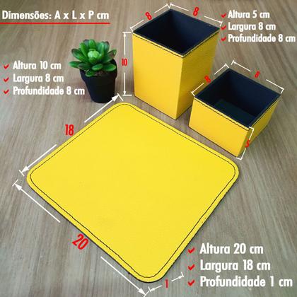 Conjunto Porta Lapis E Clips Apoio De Mouse Pad Escritório - Material Sintético - Apparatos Imagem de Conjunto Porta Lapis E Clips Apoio De Mouse Pad Escritório - Material Sintético