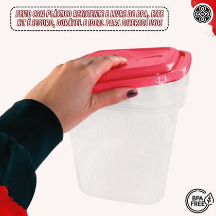 Imagem de Conjunto Porta Mantimentos Potes Kit Com 5 Peças