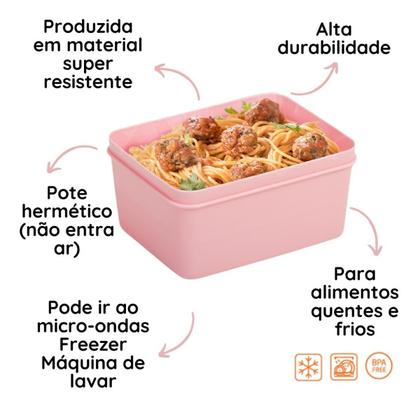 Conjunto Potes Hermético 1l Freezer E Micro-ondas 4 Peças - Dup