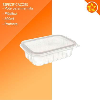 Imagem de Conjunto Potes Marmita 24 Unidades 500ml Microondas Freezer