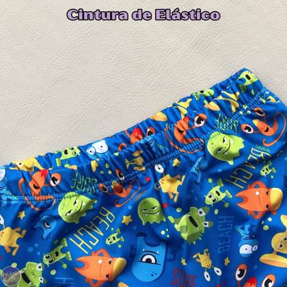 Imagem de Conjunto Praia Camiseta Manga Longa e Sunga Box Monster TB000315 - Tube Kids