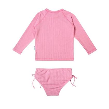 Imagem de Conjunto Praia Infantil Proteção UV em Lycra Trabalhada Rosa Tip Top