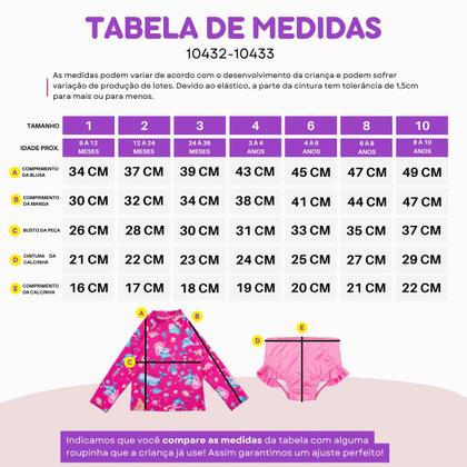 Imagem de Conjunto Praia Menina Biquíni C/ Proteção Solar Uv Infantil