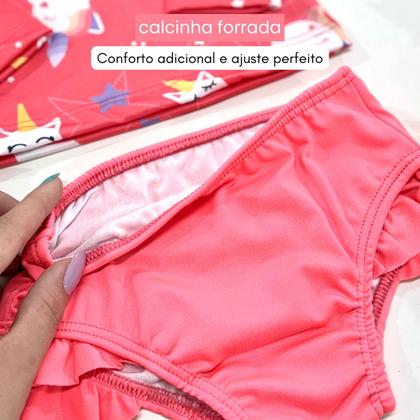 Imagem de Conjunto Praia Menina Biquíni C/ Proteção Solar Uv Infantil