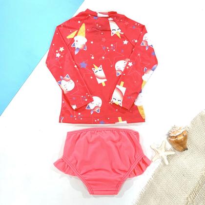 Imagem de Conjunto Praia Menina Biquíni C/ Proteção Solar Uv Infantil