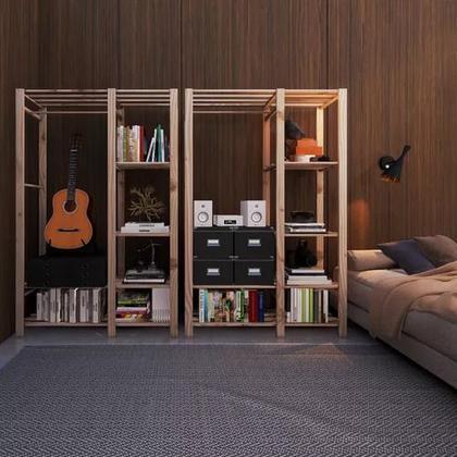 Imagem de Conjunto Prateleiras P/ Vasos Parede Jardim Vertical Natural