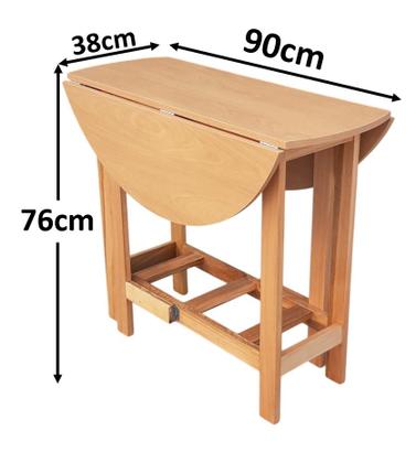 Imagem de Conjunto Prático Mesa e 4 Cadeiras Dobrável MEL, Bar-Cozinha-Lazer-Varanda ( REDONDA )