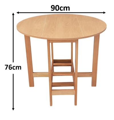 Imagem de Conjunto Prático Mesa e 4 Cadeiras Dobrável MEL, Bar-Cozinha-Lazer-Varanda ( REDONDA )