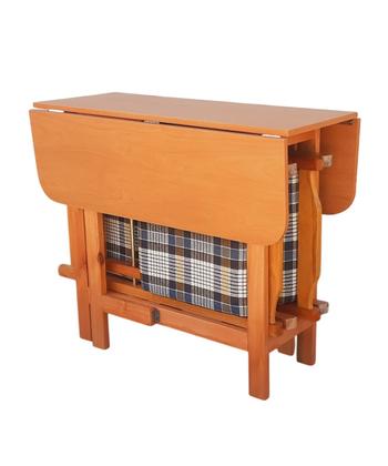 Imagem de Conjunto Prático Mesa e 4 Cadeiras Dobrável Mel, Estofado Bar-Cozinha-Lazer-Varanda ( QUADRADO OVAL ) XADREZ AZUL