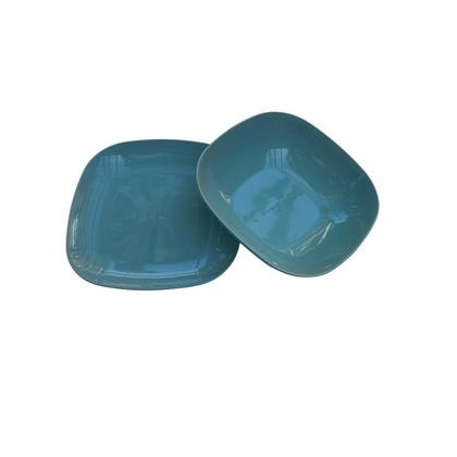 Imagem de Conjunto Pratos Raso E Fundo Com Talheres Capivara - Azul