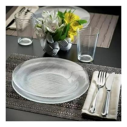 Imagem de Conjunto Pratos Rasos Duralex Diamante Nadir 6 Unidades