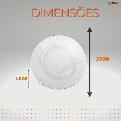 Imagem de Conjunto Pratos Rasos Duralex Primavera Nadir 6 Unidades