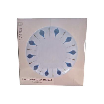 Imagem de Conjunto Pratos Sobremesa Plástico 23cm Branco 6 Unidades