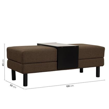 Imagem de Conjunto Puff Baú 120cm e Bandeja Antúrio CabeCasa MadeiraOriginals