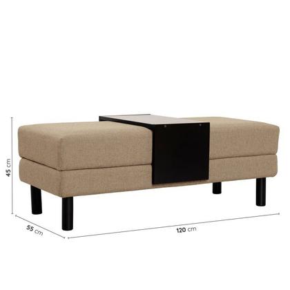 Imagem de Conjunto Puff Baú 120cm e Bandeja Antúrio CabeCasa MadeiraOriginals