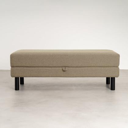 Imagem de Conjunto Puff Baú 120cm e Bandeja Antúrio CabeCasa MadeiraOriginals