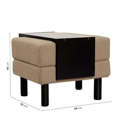Imagem de Conjunto Puff Baú 60cm e Bandeja Antúrio CabeCasa MadeiraOriginals