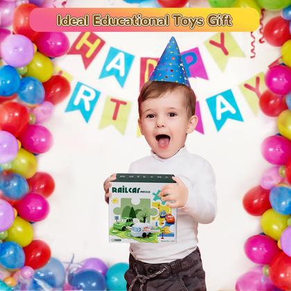 Imagem de Conjunto Puzzle Racer Car Track Set Dinossauro de plástico para crianças com carro