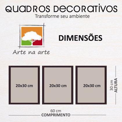 Imagem de Conjunto Quadros Decorativos 3 peças 20x30 Cactos