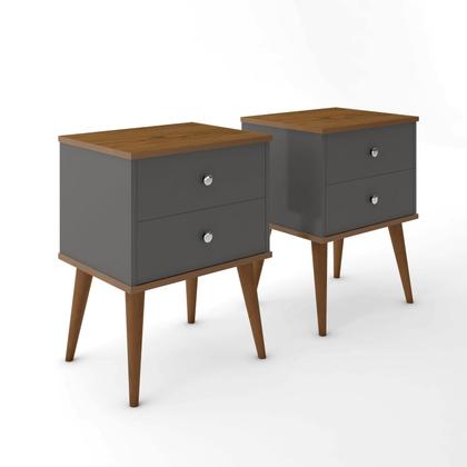 Imagem de Conjunto Quarto 2 Mesas De Cabeceira Berlim Com Painel de Cabeceira De Cama queen 1,60cm