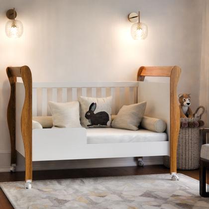 Imagem de Conjunto Quarto Bebê Completo Life Berço 3 em 1 , Cômoda e Guarda Roupas