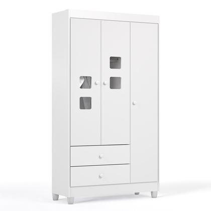 Imagem de Conjunto Quarto Bebê Completo Life Berço 3 em 1 , Cômoda e Guarda Roupas