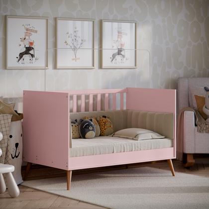 Imagem de Conjunto Quarto Bebê Retrô Berço Com Colchão, Cômoda e Guarda Roupa