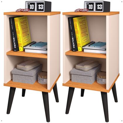 Imagem de Conjunto Quarto Cabeceira Parise com  duas mesas de cabeceira Charme Casal 1.40