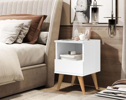 Imagem de Conjunto Quarto Casal Cabeceira 1.40 e 2 Mesas De Cabeceira Pix Retrô ENVIA SOMENTE 01 KIT